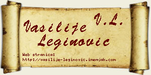 Vasilije Leginović vizit kartica